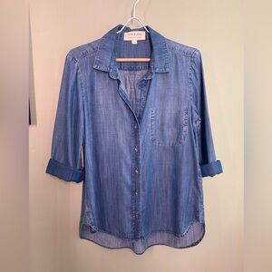 Cloth and Stone Chambray Button Down Top- Sz: S